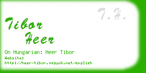 tibor heer business card